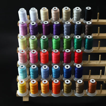 Ensemble de 40 couleurs Brother, fil à broder en Polyester Premium 120D/2, bobine de 500 mètres, Babylock Janome Singer Home Machine 40WT