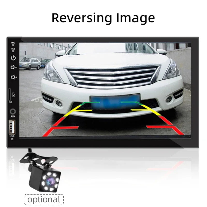 Autoradio 1 Din Carplay Android Auto lecteur multimédia HD 7 ''écran tactile FM AUX entrée Bluetooth MirrorLink Autoradio universelle