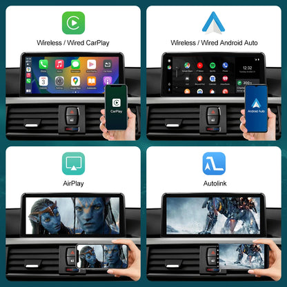 Écran d'affichage multimédia sans fil CarPlay Android Auto, 10.25'12.3', pour BMW série 1 2 3 4 F20 F21 F22 F30 F31 F32 F33