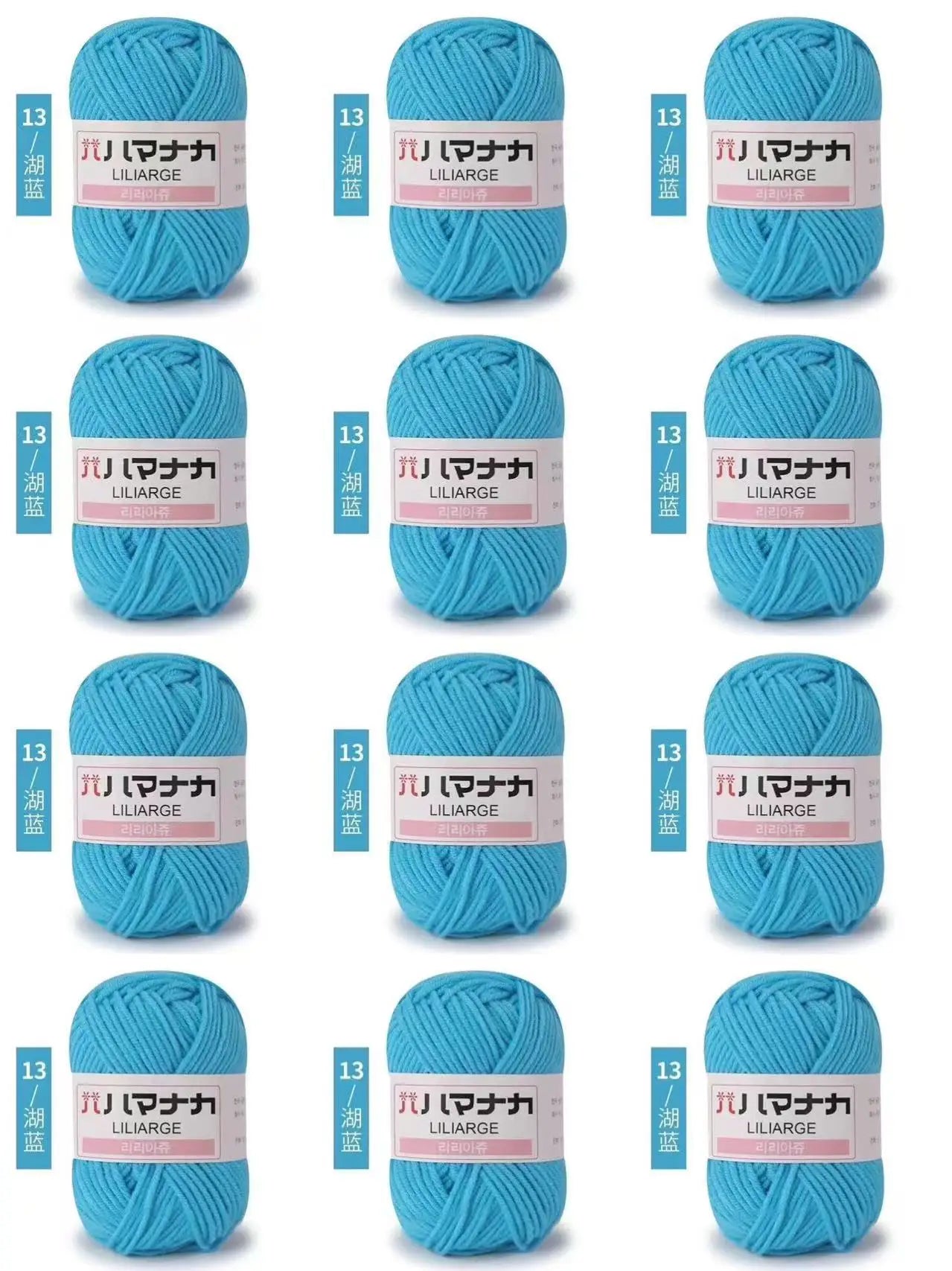 12 pièces 300g fil de lait fait à la main grossier bricolage tissage boule de fil pour pull chapeau écharpe et autres vêtements doux Crochet fil à tricoter