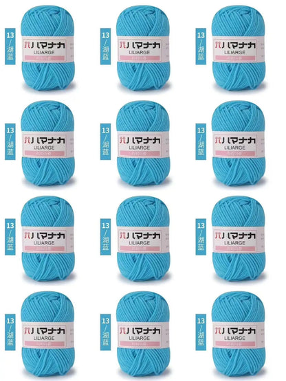 12 pièces 300g fil de lait fait à la main grossier bricolage tissage boule de fil pour pull chapeau écharpe et autres vêtements doux Crochet fil à tricoter
