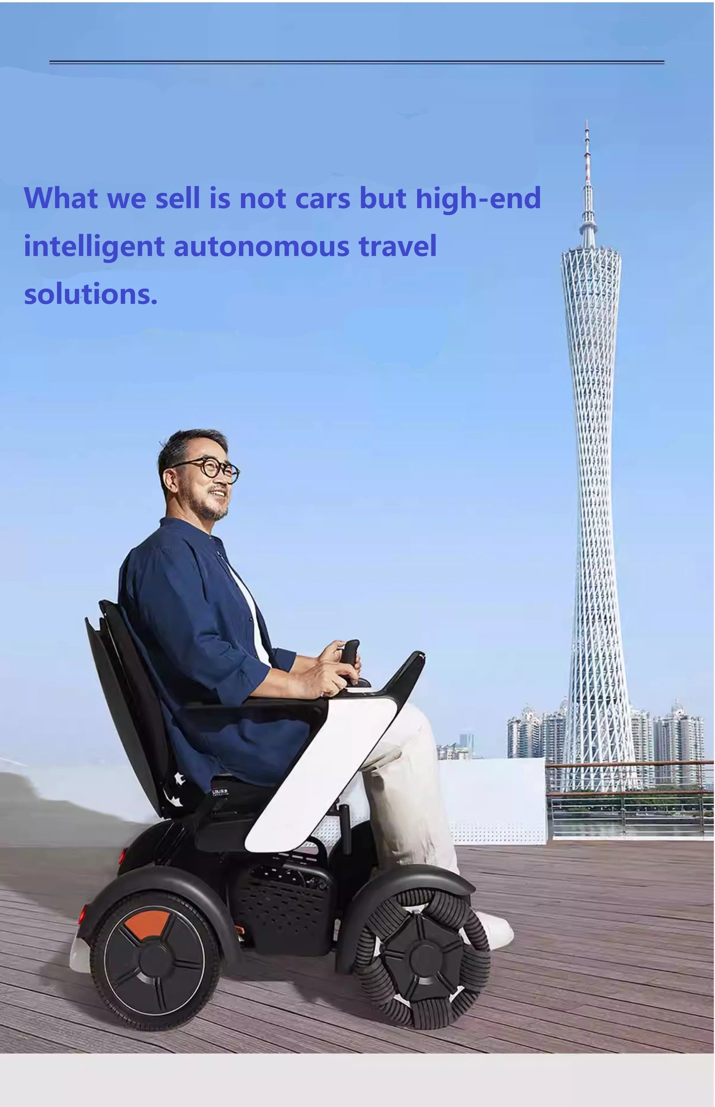 Fauteuil roulant électrique intelligent pour handicapés, contrôle par application, scooter avec système SOS, adapté à tous les Terrains BZ-HBS-LB