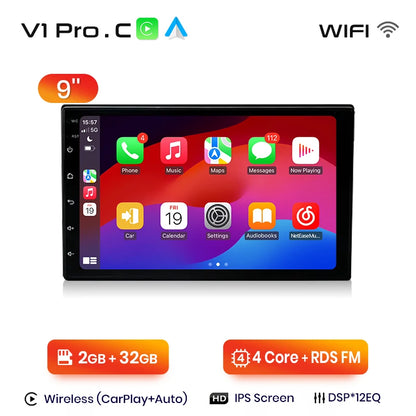 Junsun 7 9 10 pouces Radio universelle Carplay Android Auto autoradio lecteur multimédia systèmes intelligents pour Ford Peugeot Fiat
