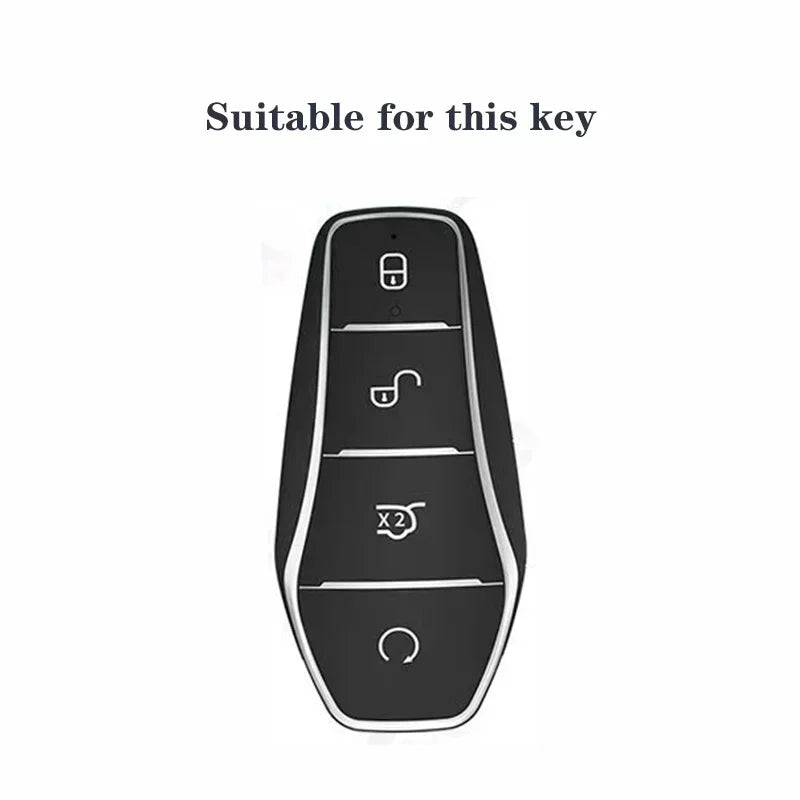 Étui en Silicone pour clé télécommande de voiture, étui pour clé en chaîne pour BYD Atto 3 Han EV Dolphin Song PRO Max Tang DM Yuan Dolphin E2 Qin PLUS