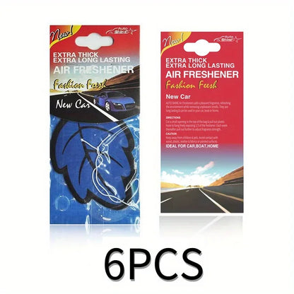 Désodorisant de voiture en papier de thé parfumé naturel, 3 à 60 pièces, parfum de vanille suspendu automatiquement en forme de feuille, accessoires d'intérieur de voiture