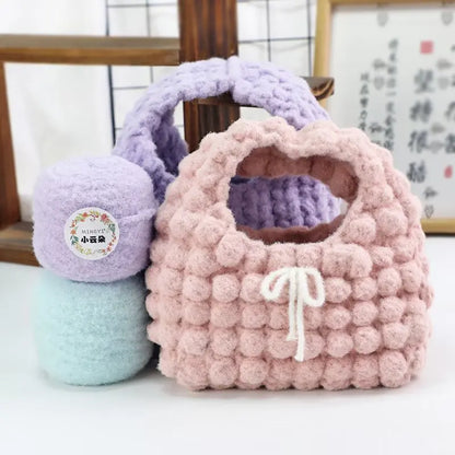 100g/boule 6 brins de fil de coton nuage tissé à la main bricolage gaufre écharpe chapeau bébé fil balle