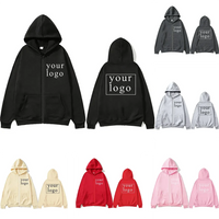 Hommes femmes bricolage fermeture éclair cardigan à capuche 2025 nouvelle mode votre propre Design marque Logo/image personnalisée partout