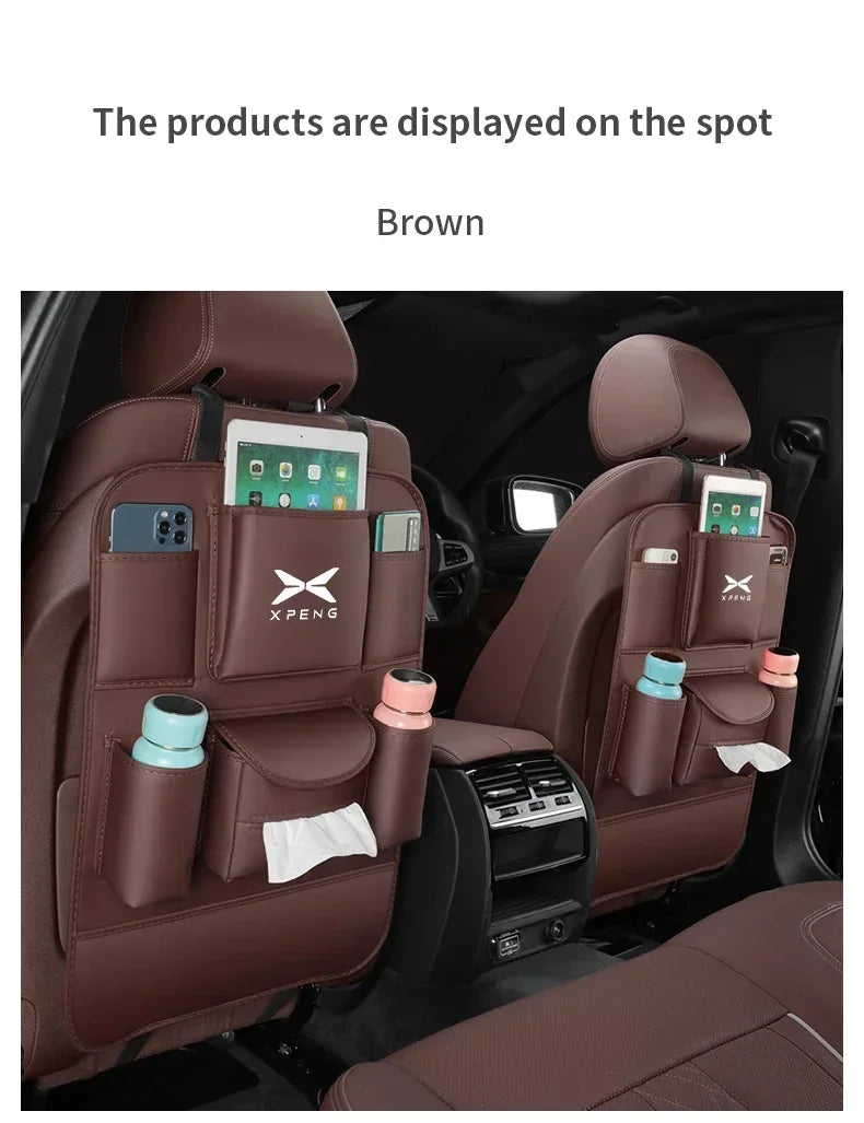 Sac de rangement arrière en cuir pour siège de voiture, anti-usure, coussin anti-rika, accessoires pour XPENG P5 P7 G3 G9 N5 F30 H93 BETA