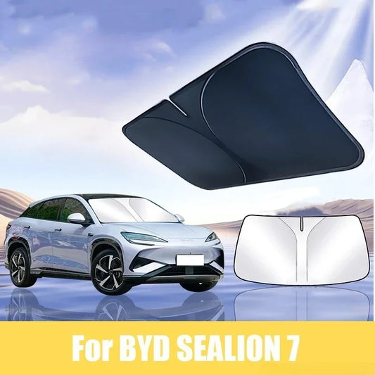 Pare-soleil de pare-brise de voiture, Protection anti-uv, pièces automobiles, pour BYD Sealion 7 Sea Lion 07 EV 2024 2025 2026 2027