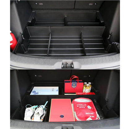 Pour BYD Yuan Plus ATTO 3 coffre de voiture stockage avec couvercle coffre déflecteur boîte de remplissage boîte de rangement Invisible accessoires de Modification de voiture