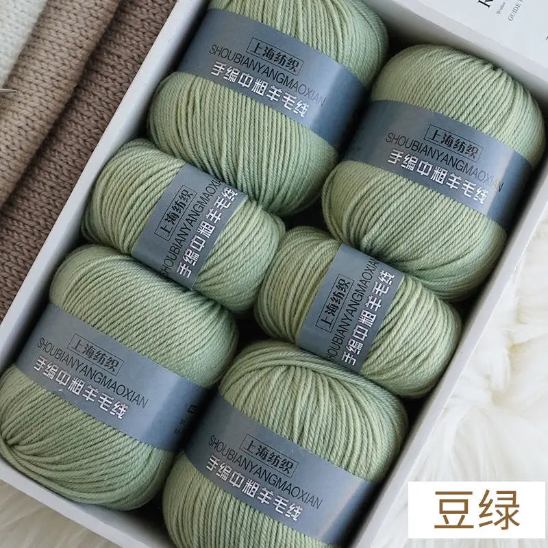 Fil de cachemire d'épaisseur moyenne, 500 g/ensemble, 4 plis, pour tricot au Crochet à la main, pull et pantalon, laine chaude, fil de laine 100%, doux pour la peau