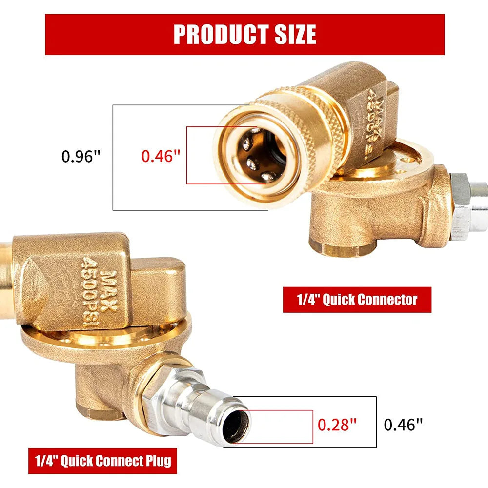 Nettoyeur de surface sous châssis de 24 pouces pour nettoyeur haute pression, balai à eau pour lavage de châssis de voiture, connecteur rapide 1/4 pouce, compatible Karcher Sun Joe