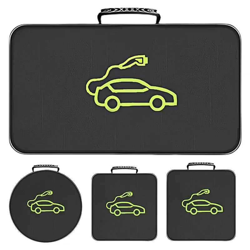 Bouchons de chargeur de voiture électrique, sac de transport de stockage, prises de câble de chargement de voiture EV, conteneur d'équipement ignifuge étanche