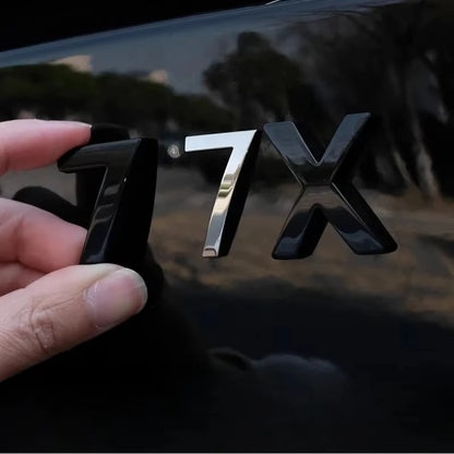 Étiquette autocollante en alliage de Zinc pour voiture Zeekr 7X, emblèmes de queue arrière, Modification du Logo de voiture, accessoires de décoration