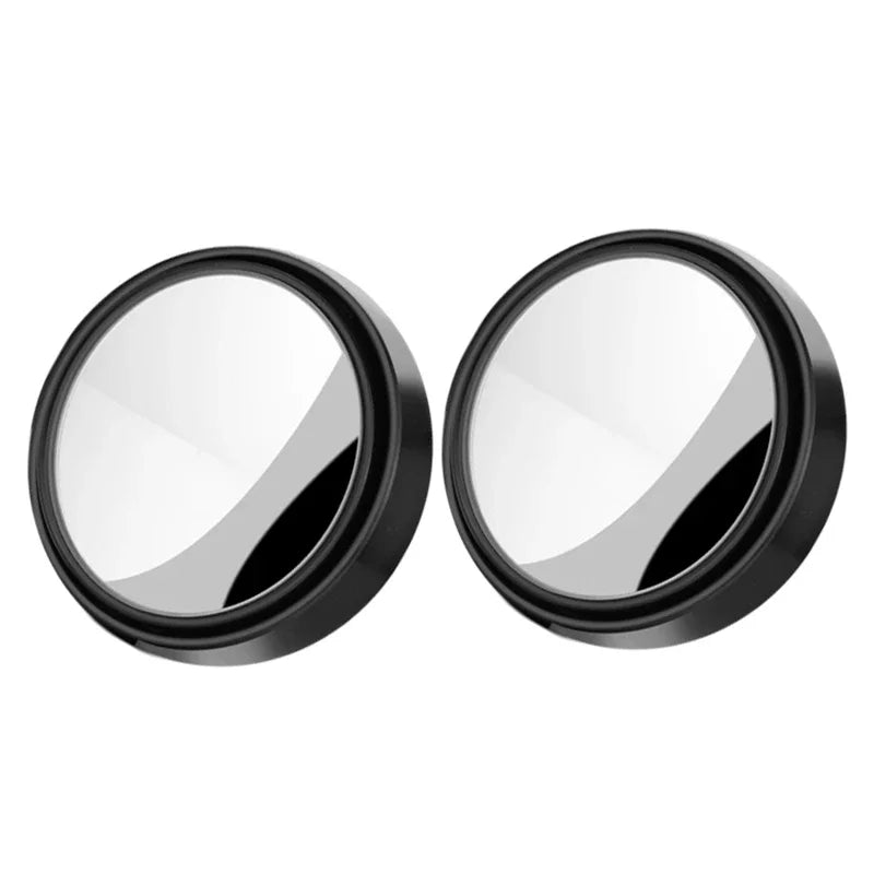 Rétroviseur Convexe à Cadre Rond pour Angle Mort, Accessoire de Voiture, Résistant à 360, Réglable et Transparent, 2 Pièces