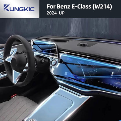 Film de protection en TPU pour Mercedes Benz, classe E 2024, console centrale intérieure de voiture, style de réparation anti-rayures transparent, MB W214