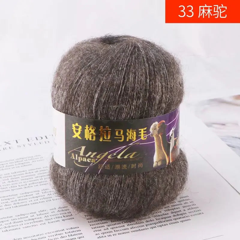 Fil de laine Mohair d'alpaga en peluche pour fil à tricoter, écharpe de pull 40 grammes/boule, fils épais de Lanas doux et chaud gonflés
