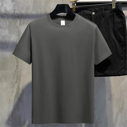 Hommes t-shirt été couverture en coton femmes couleur unie t-shirts vierges col rond à manches courtes Couple haut blanc t-shirts