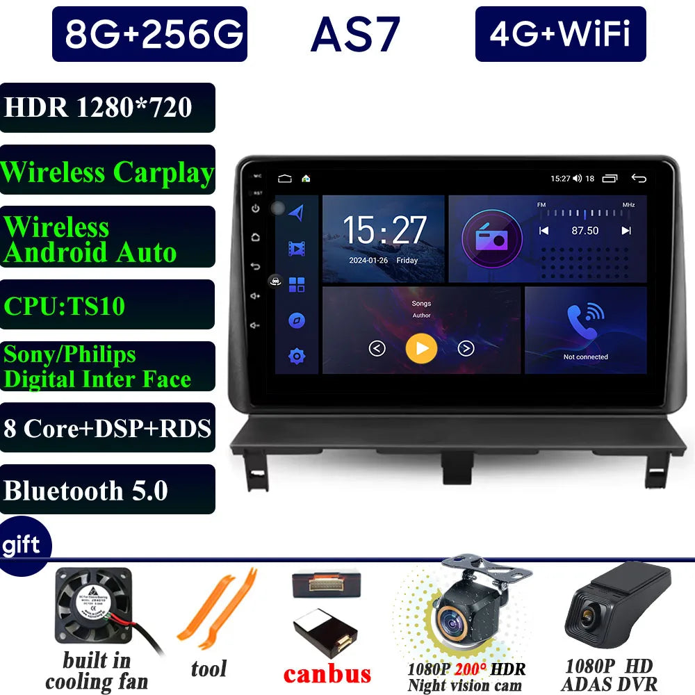 Autoradio Carplay pour Peugeot Partner 1 2002-2008 Partner origine 1 2008-2011 GPS Android Auto lecteur multimédia stéréo No 2din