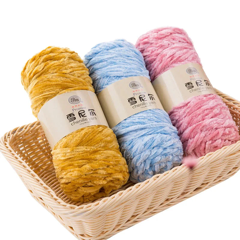 Fil de velours doux en chenille pour modules ogo 1, fil de peluche DolDave Baby, accessoires Amigurumi, bricolage, 100% polyester, 100g, 130m
