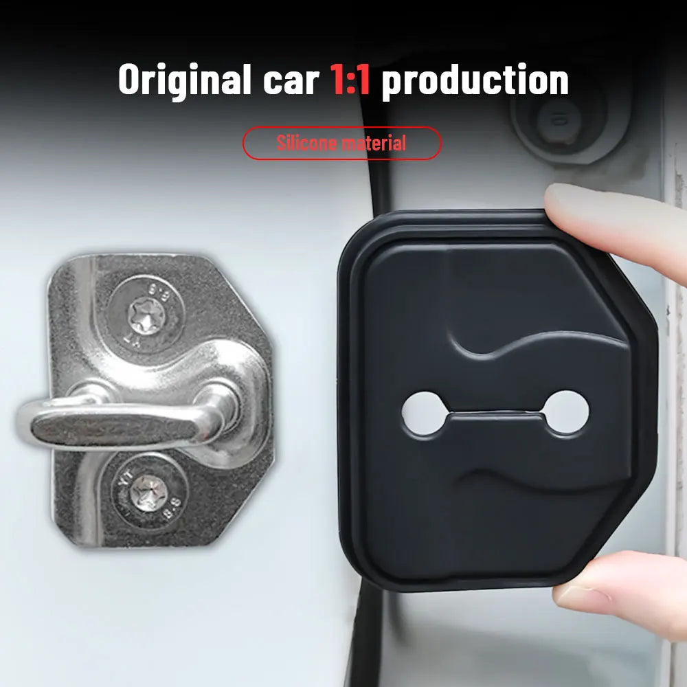 Housse de protection pour serrure de porte de voiture LYNK & CO 01 2022 – 2023, accessoires de décoration, coussin d'amortissement muet en Silicone