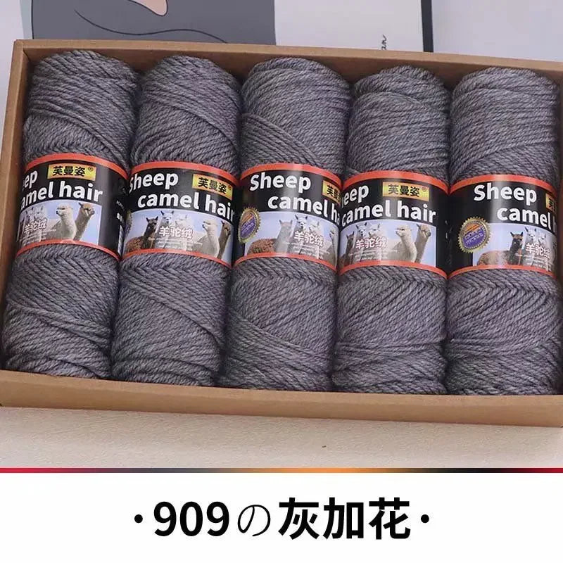 Fil de cachemire épais pour Crochet, tricot à la main, pull, écharpes, manteaux, chapeau, gants, bricolage, fil de laine d'alpaga doux et chaud, 500 g/ensemble