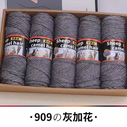 Fil de cachemire épais pour Crochet, tricot à la main, pull, écharpes, manteaux, chapeau, gants, bricolage, fil de laine d'alpaga doux et chaud, 500 g/ensemble