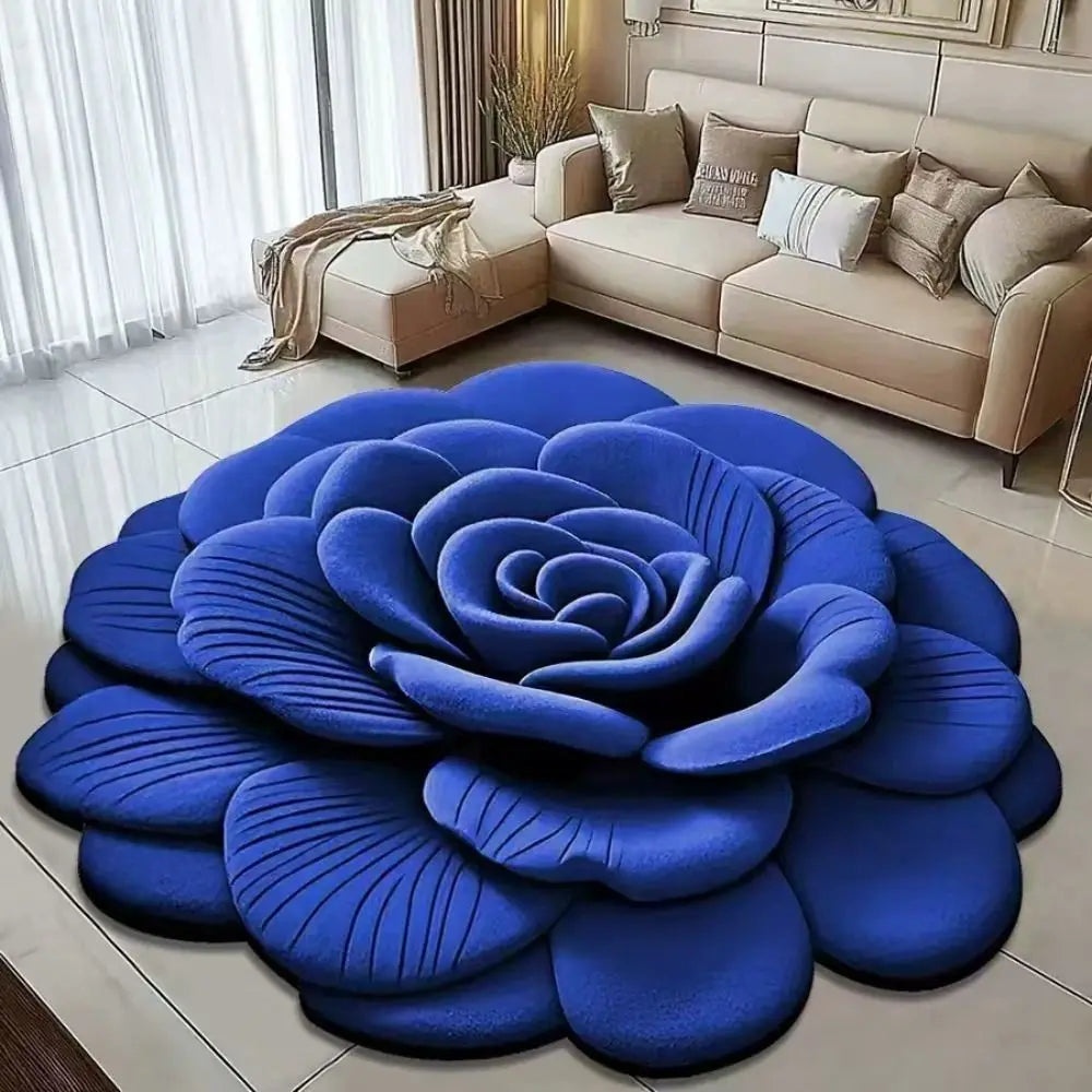 Tapis à fleurs de forme spéciale, doux et absorbant, tapis de sol en pivoine, antidérapant, 40x4 0cm/60x60cm, couverture pour salon, Table à thé, chevet