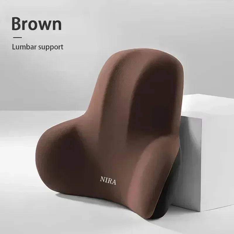 Ensemble d'oreillers de soutien lombaire et de nuque pour siège de voiture, appui-tête et soutien lombaire pour chaise de bureau et chaise de gaming