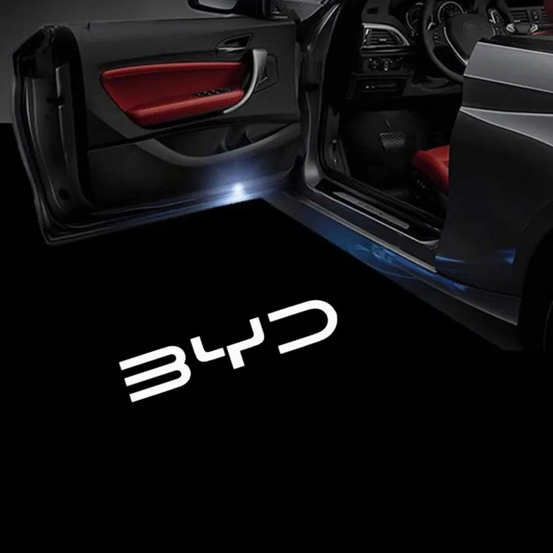 Projecteur Laser LED pour porte de voiture, 2 pièces, lampes d'ambiance fantôme de bienvenue, accessoires pour BYD EV Han DM Song PLUS Qin PRO Seal EA1 ATTO3