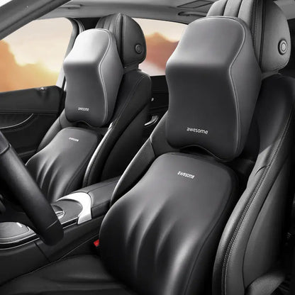 Appui-tête de soutien lombaire pour voiture, oreiller lombaire en mousse à mémoire de forme, oreiller universel doux pour le cou, coussin de siège de voiture