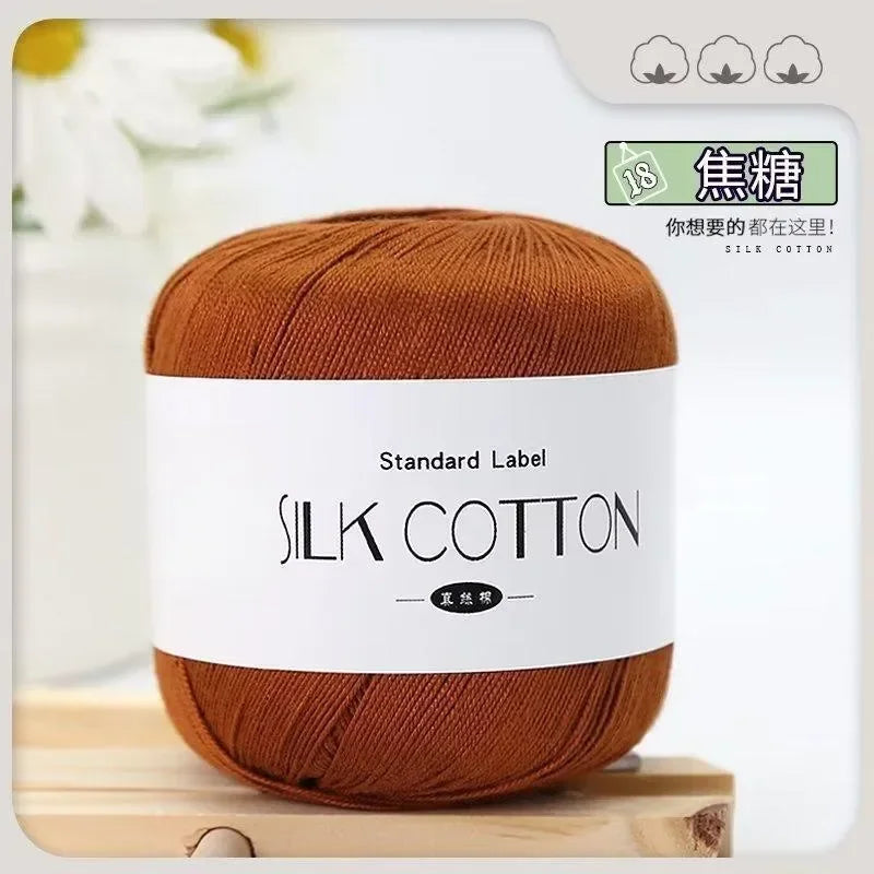 Fil à tricoter chaud et doux pour bébé, 50 g/pièce, dentelle de soie, coton, lait, Crochet, tricoté à la main, fournitures pour tricot à la main, point de croix