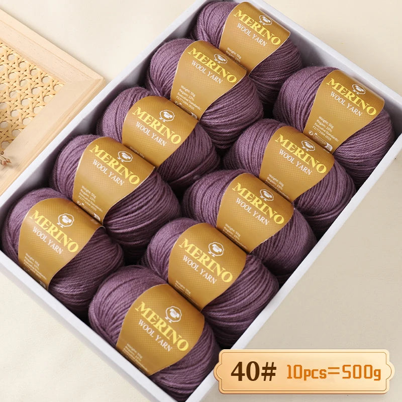 500 g de fil de laine d'alpaga mi-fin 212 de haute qualité, adapté au tricot de pulls, d'écharpes et de chapeaux, 10 écheveaux/paquet