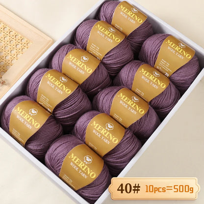 500 g de fil de laine d'alpaga mi-fin 212 de haute qualité, adapté au tricot de pulls, d'écharpes et de chapeaux, 10 écheveaux/paquet