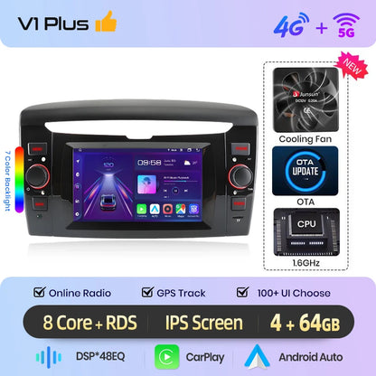 Junsun 6.2 "sans fil CarPlay Android Auto autoradio pour Lancia Ypsilon 2012 2013 2014-2020 multimédia WiFi 4G 8core RDS