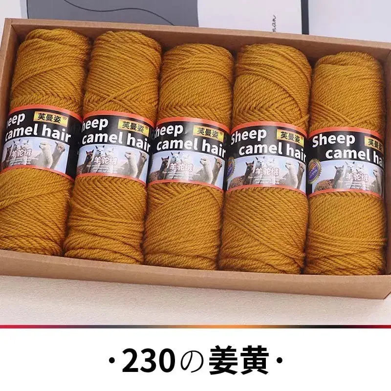 Fil de cachemire épais pour Crochet, tricot à la main, pull, écharpes, manteaux, chapeau, gants, bricolage, fil de laine d'alpaga doux et chaud, 500 g/ensemble