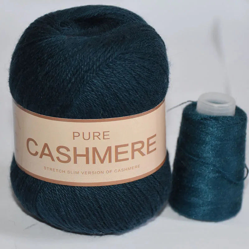 Fil de cachemire pour un crochet 3 plis peigné pur mongol chaud doux tissage flou tricot fil à main en cachemire 5 pièces