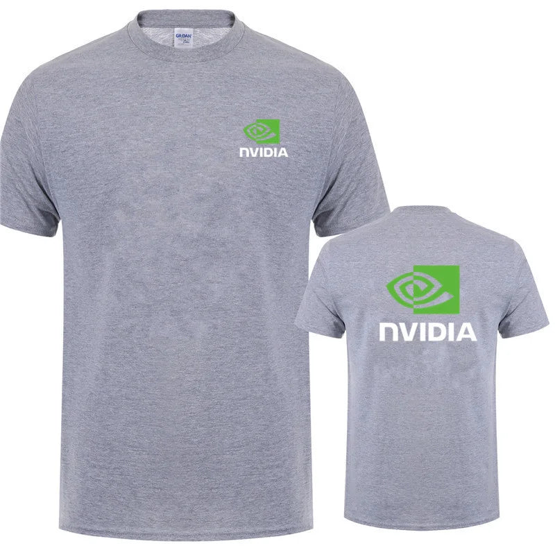 تي شيرت Nvidia رجالي صيفي بأكمام قصيرة قطن Nvidia تي شيرت رجالي كبير الحجم LH-033