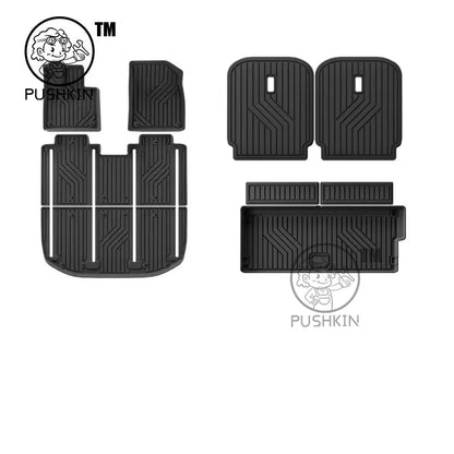 Tapis de sol de voiture pour Zeekr 9X 2025 2026, tapis de coffre en TPE et doublure de chargement, tapis de coffre toutes saisons, accessoires de doublure de sol