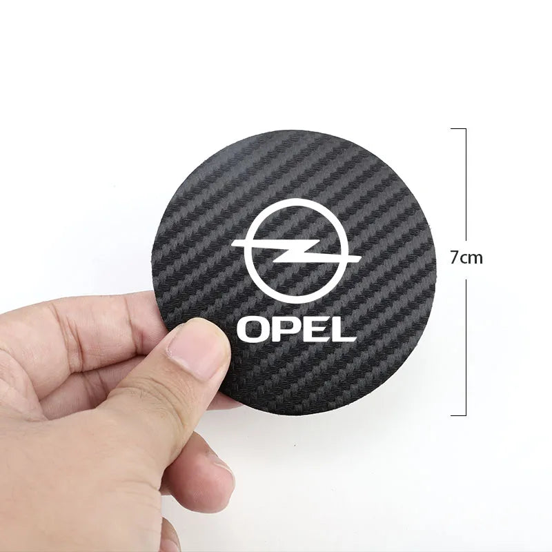Dessous de verre en cuir antidérapant pour voiture, coussin de fente pour tasse d'eau, pour Opel Astra GTC Insignia Antara Meriva Zafira Vectra Mokka Corsa Grandland