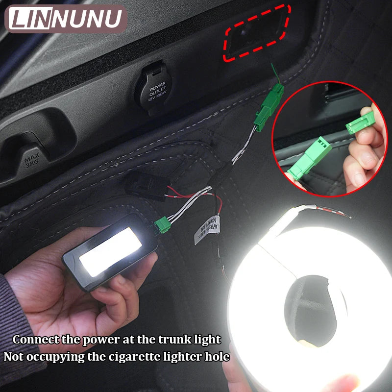 LINNUNU – bandes lumineuses LED pour coffre de voiture arrière, pour ZEEKR 7X 2025 2026, éclairage de boîte arrière, accessoires de bande de lampe décorative intérieure