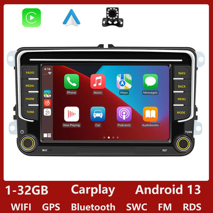 GEARELEC 2 Din lecteur multimédia de voiture Android 13 autoradio Carplay pour Volkswagen Skoda Octavia golf 5 6 touran passat polo Jetta