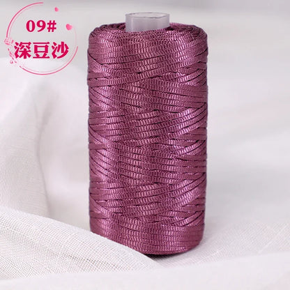 Fil de Crochet d'été en Satin, 100g/bobine, sangle conçue, fil fantaisie mélangé pour bricolage, chapeau, sac à main, pull, chapeau, 1 pièce
