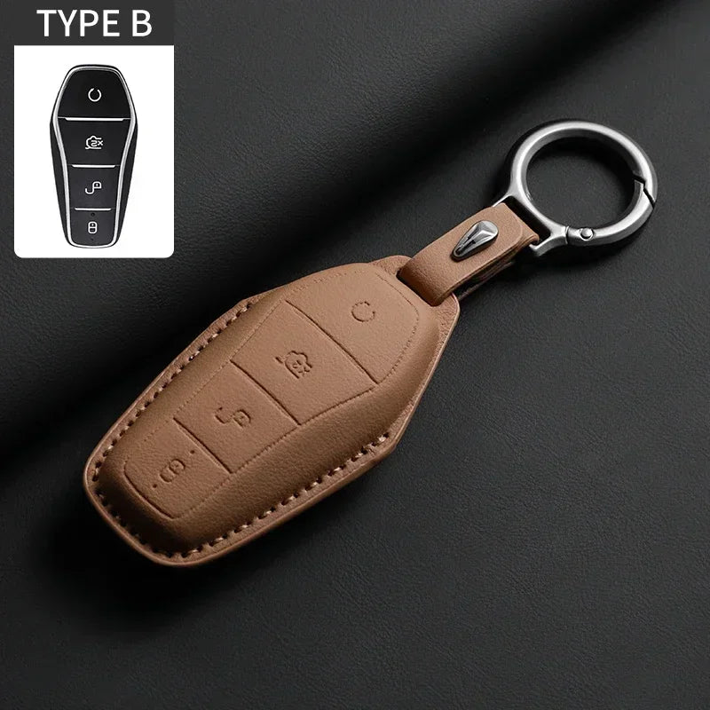 Étui de protection pour clé de voiture, support pour BYD Han Ev Tang Dm Qin PLUS Song Pro MAX Yuan DolDave E2, protecteur de clé automatique, accessoires de voiture