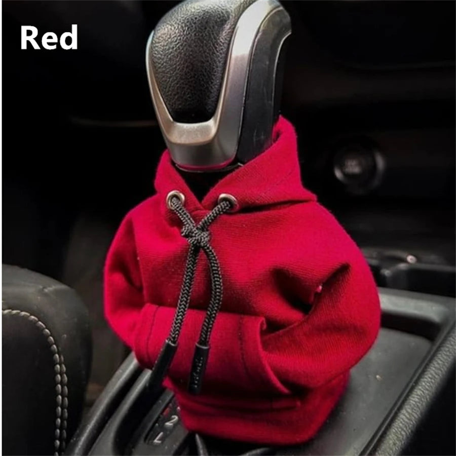 Sweat à capuche à la mode pour voiture, couvercle de pommeau de levier de vitesse, poignée manuelle, décoration de levier de vitesse, accessoires d'intérieur automobile, nouvelle collection 2024