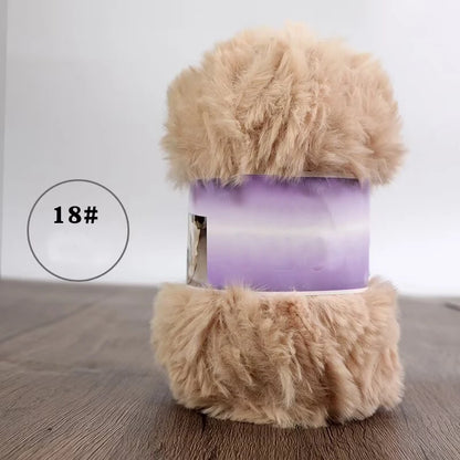 Fil de fausse fourrure 200g pour tricoter des pantoufles, des pulls chauds, des écharpes et des chapeaux faits à la main