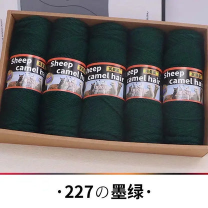 Fil de cachemire épais pour Crochet, tricot à la main, pull, écharpes, manteaux, chapeau, gants, bricolage, fil de laine d'alpaga doux et chaud, 500 g/ensemble