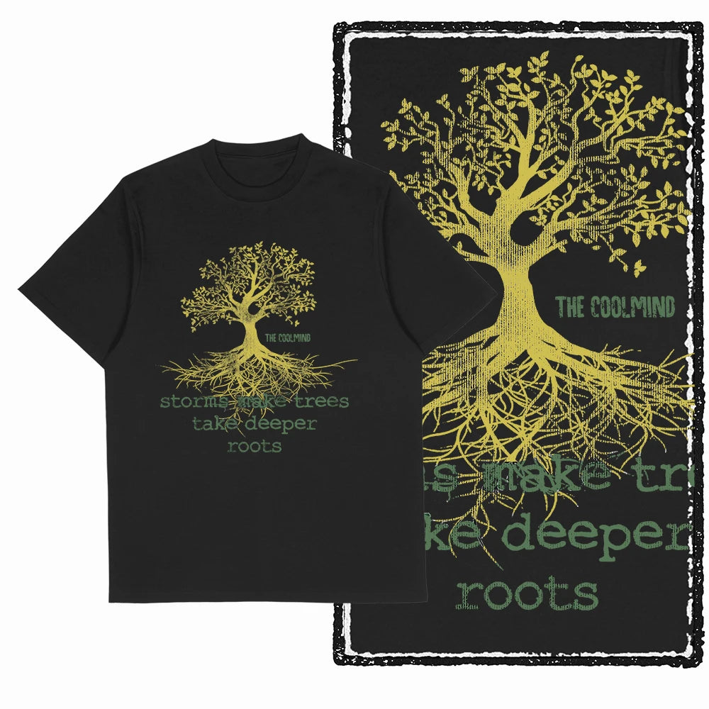 Coolmind MAX yggdrasil printed Exclusive graphic men T shirt 100% cotton big size streetwear men tshirt cool t-shirt tee shirts