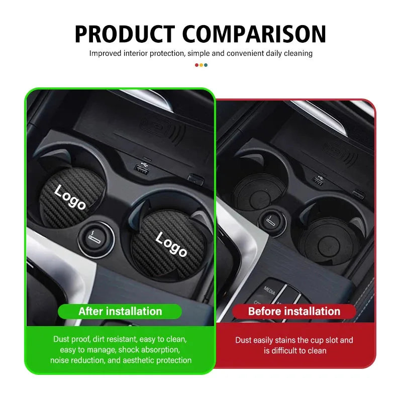 Dessous de verre en cuir antidérapant pour voiture, coussin de fente pour tasse d'eau, pour Opel Astra GTC Insignia Antara Meriva Zafira Vectra Mokka Corsa Grandland