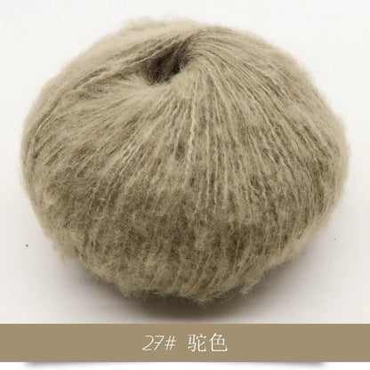 Fil Mohair tricoté à la main, 25g, 1 pièce, ligne de laine chaude au Crochet, pull shwal, écharpe